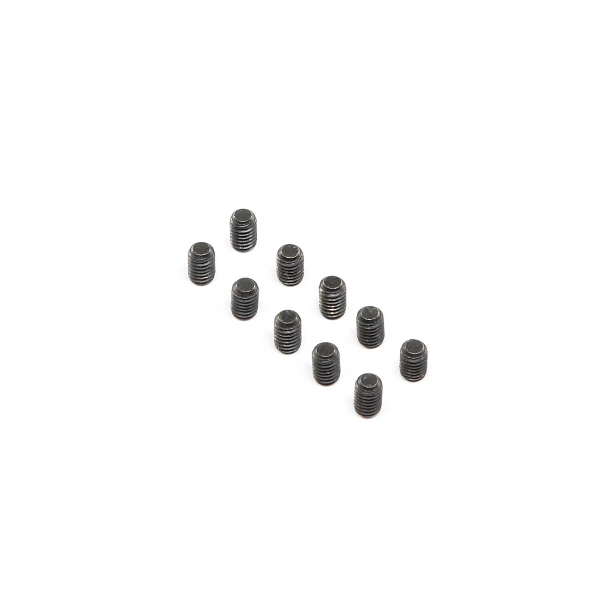 Set Screws, Stl, BO, Flat Point, M4 x 6mm (10)