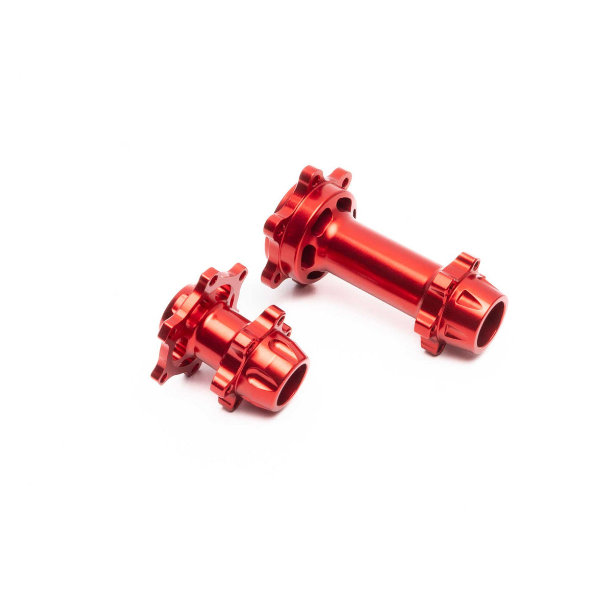 Aluminum Hub Set, Machined, Red: PM-MX