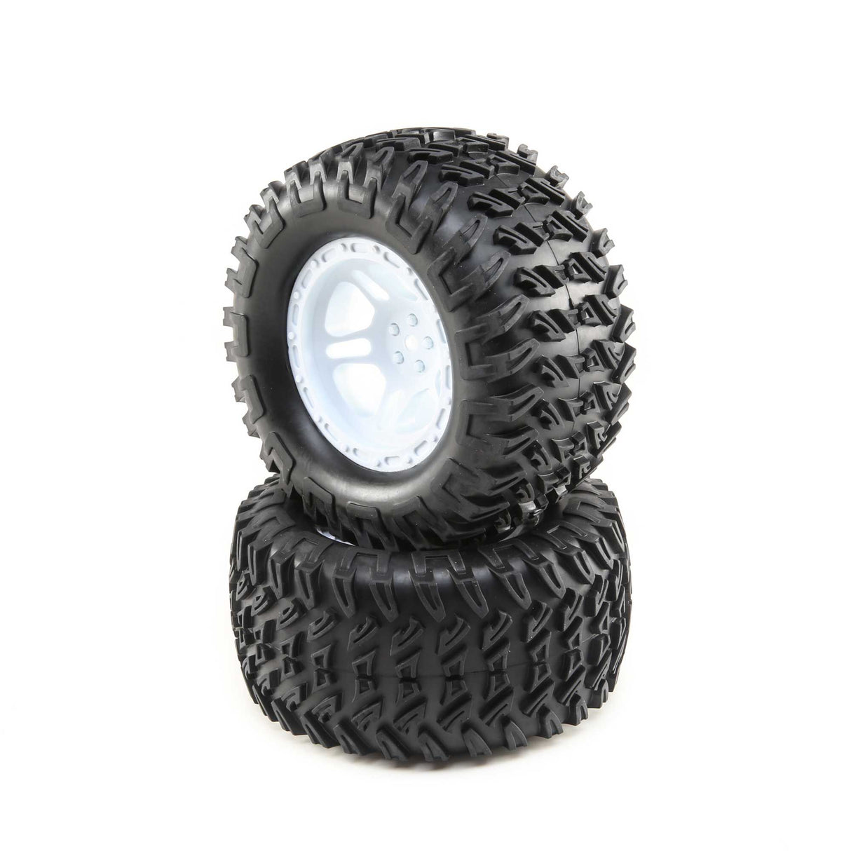 Tires, Mounted White (2): TENACITY Monster Truck