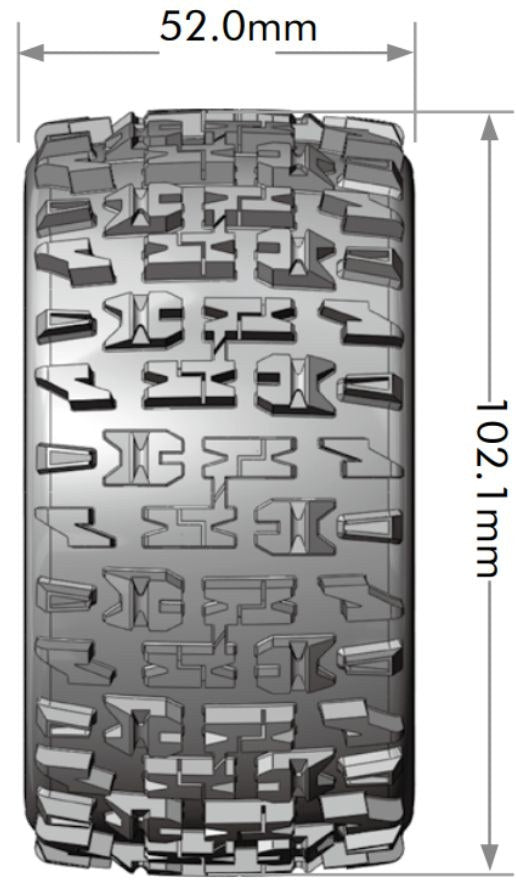 Tires & Wheels ST-PIONEER 1/10 Soft (Removable 12, 14 & 17mm Hex) (2)