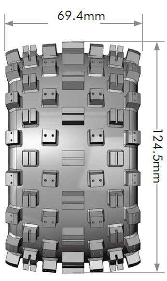Tires & Wheels MT-ROCK 1/10 Soft (Removable 12, 14 & 17mm Hex) (2)