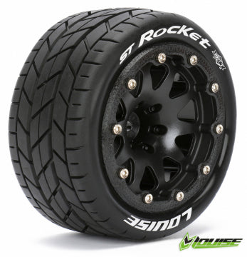 Louise RC World LT3311SBH - Däck & Fälg ST-ROCKET 1/10 Svart Beadlock (1/2) Soft MFT (2)