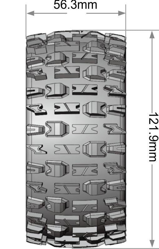 Tires & Wheels ST-PIONEER 1/10 Soft MFT (Removable 12, 14 & 17mm Hex) (2)