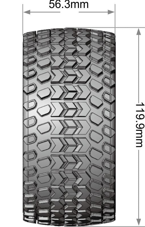 Tires & Wheels ST-HUMMER 1/10 Soft MFT (Removable 12, 14 & 17mm Hex) (2)