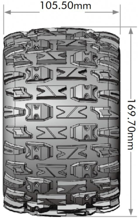 Tires & Wheels MT-PIONEER 3,8" Sport MFT (Removable 17mm Hex 0" & 1/2" Offset) (2)