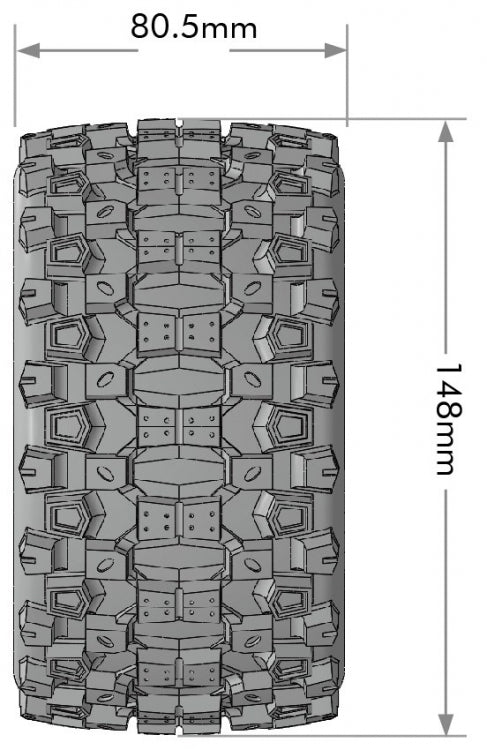 Tires & Wheels MT-UPHILL Speed 3,8" (Removable Hex 0" & 1/2" Offset) Soft MFT (2)