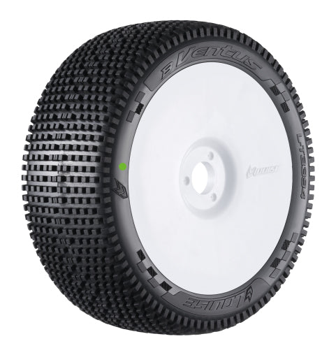 Tire & Wheel B-VENTUS 1/8 Buggy Super Soft White (2)