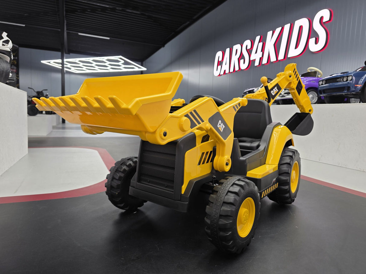 Caterpillar grävmaskin 12V barntraktor med lastare