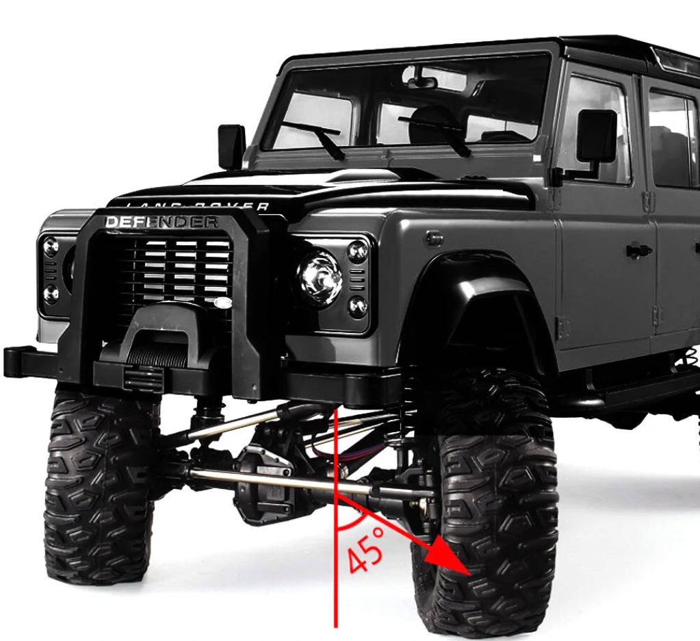 Land Rover Defender D110 4WD - 5-dörrars mycket detaljerad 1:8 crawler