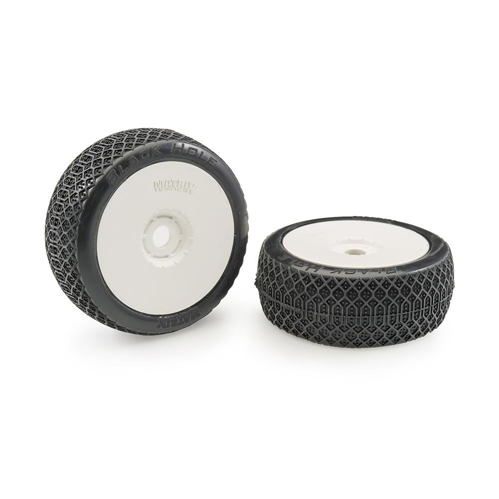 MATRIX M.BLACSS-GL - Matrix Blackhole Clay Super Soft 1:8 Buggy Pre-glued White Wheels 2 pcs