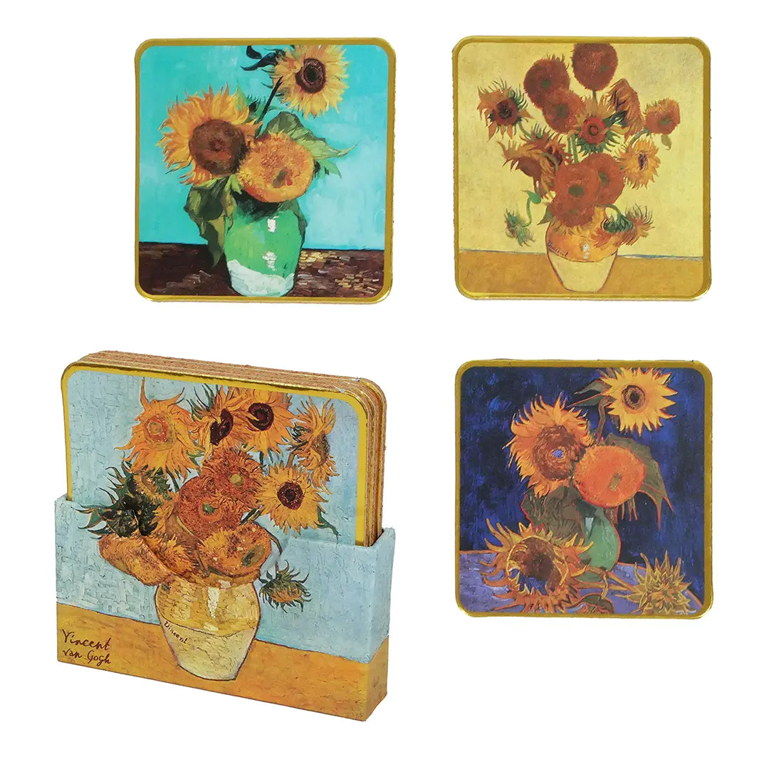 Set of 4 coasters - Sunflowers - Vincent Van Gogh
