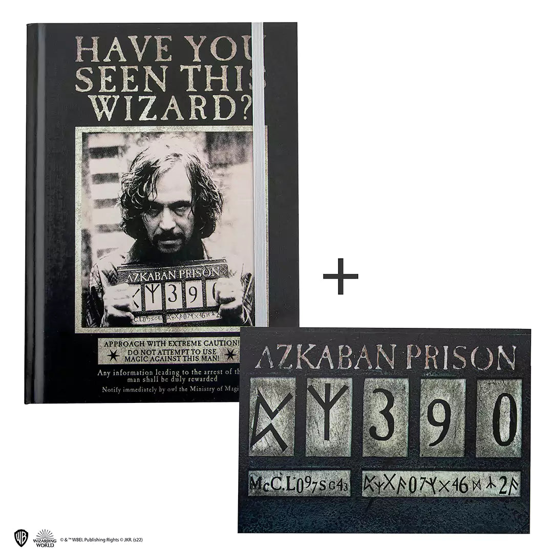 Hard cover notebook and bookmark - Sirius Azkaban