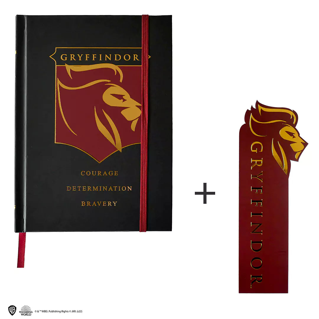 Hard cover notebook and bookmark - Gryffindor crest