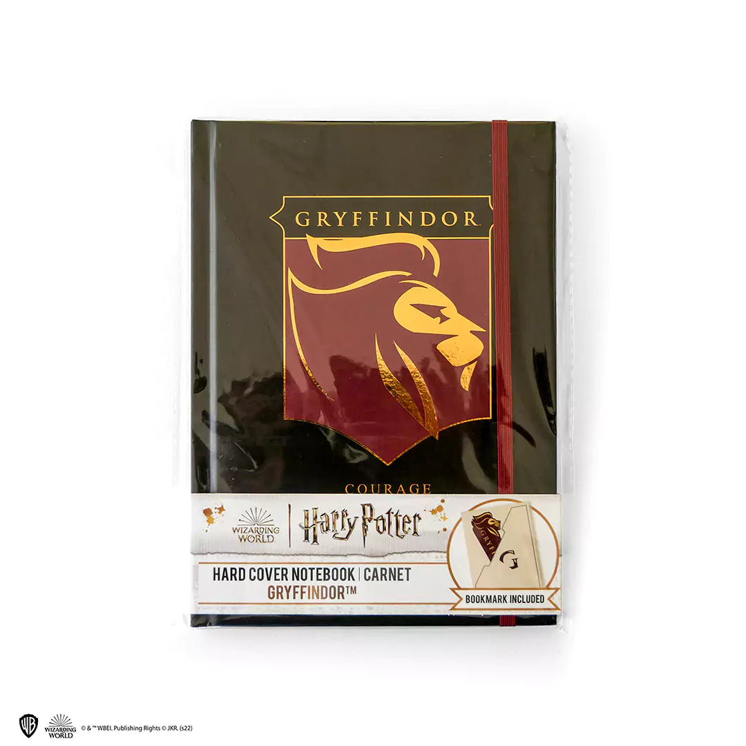 Hard cover notebook and bookmark - Gryffindor crest
