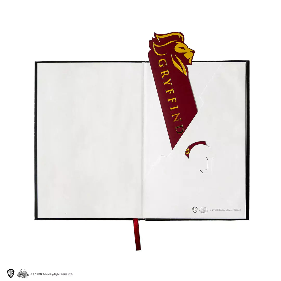 Hard cover notebook and bookmark - Gryffindor crest