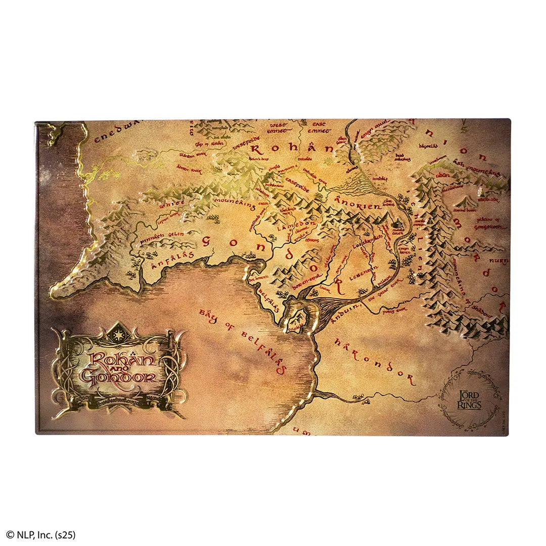 Aluminium plate Map of Rohan and Gondor - The Lord of the Rings