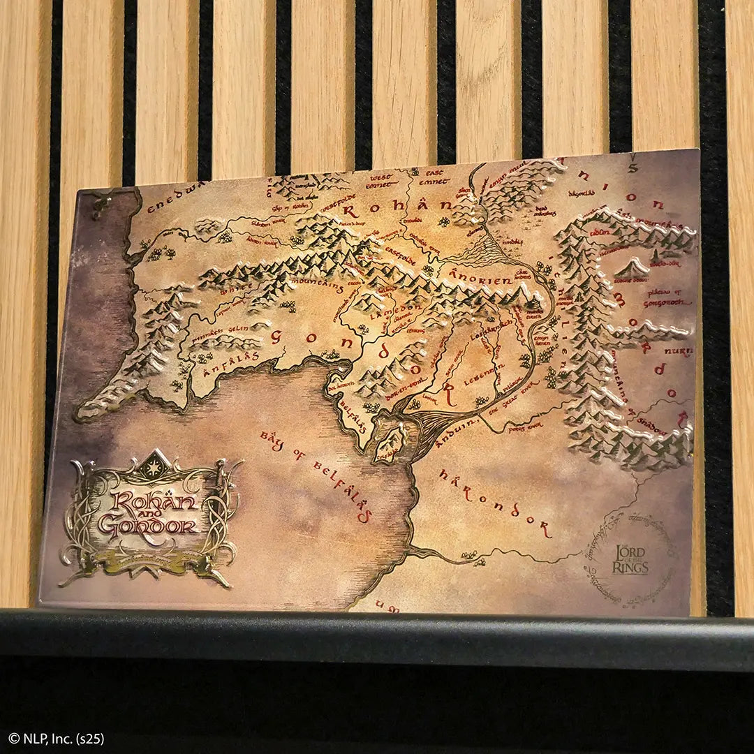 Aluminium plate Map of Rohan and Gondor - The Lord of the Rings