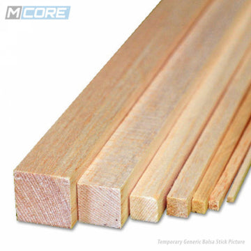 M-Core MCB-ST30-30-100 - Balsa strip 30x30x1000mm M-Core