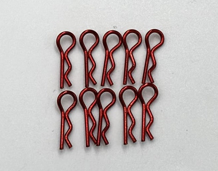 Marka Racing Body Clips 1/28 - 30° Angle Red (10Pcs)