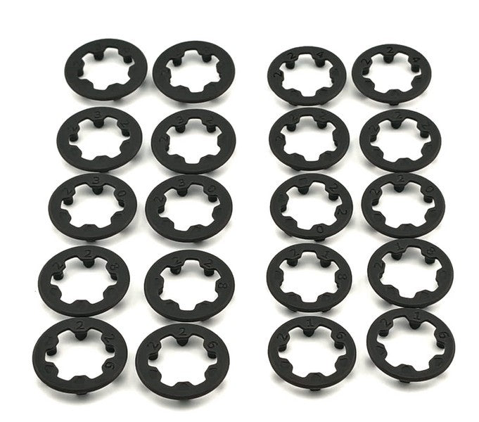 Marka Racing 1:28 Mini-Z Side Wall Flange Set - DARK GREY (20 Pcs)