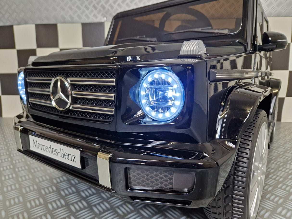 Elektrisk børnebil Mercedes G500 metallic sort