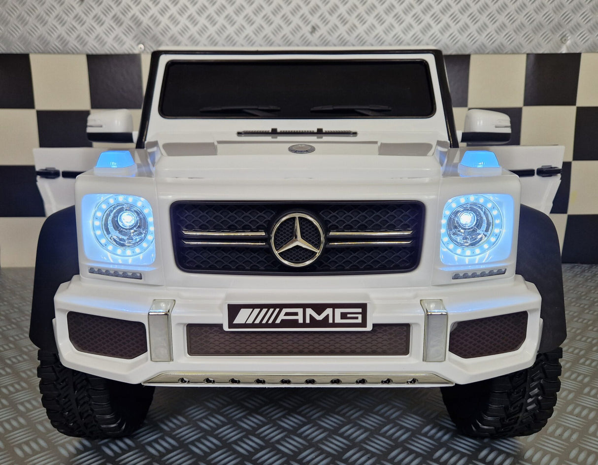 Børnebil Mercedes G63 6×6 AMG 1 person hvid