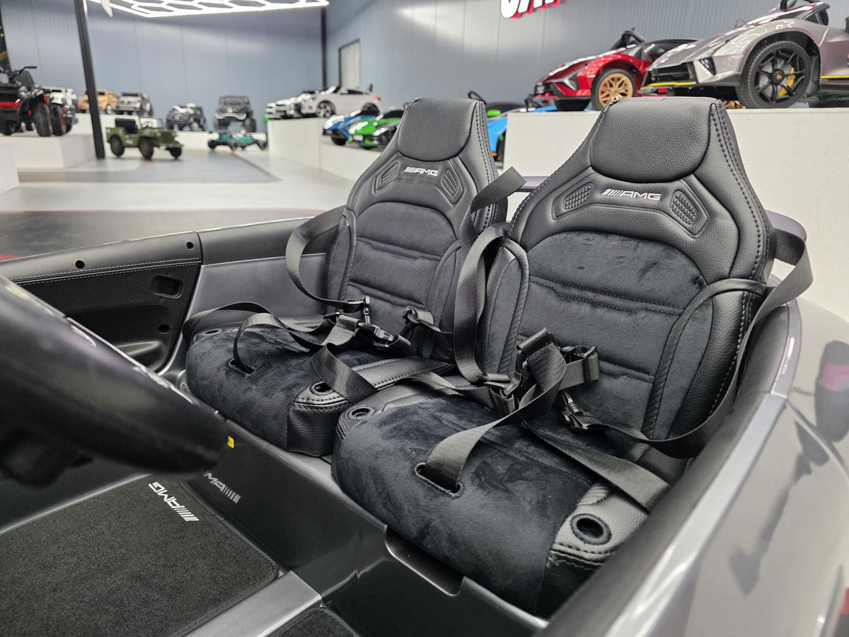 Mercedes-Benz GT63 24V elbil för barn – 2 personer, metallic grå