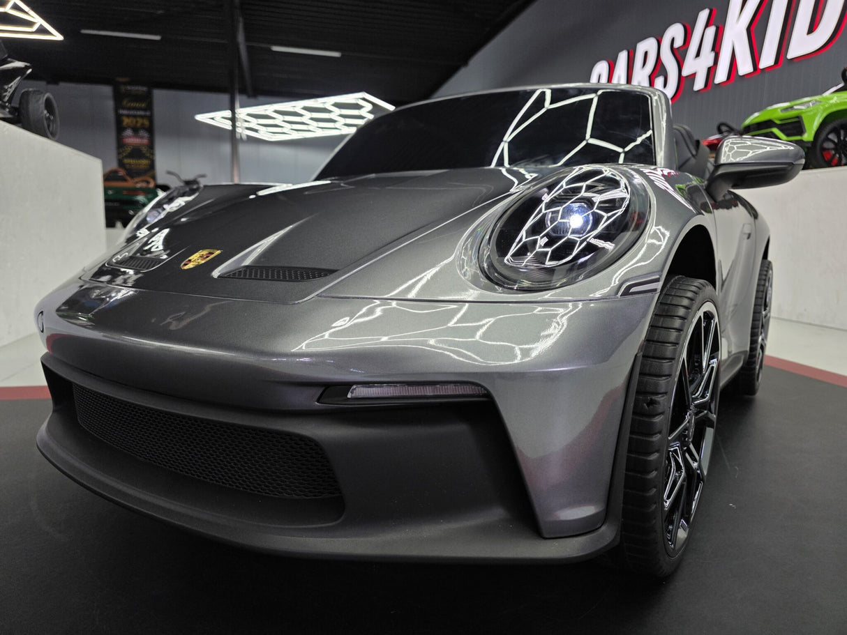 Porsche 911 24 volt GT3 børnebil metallic grå