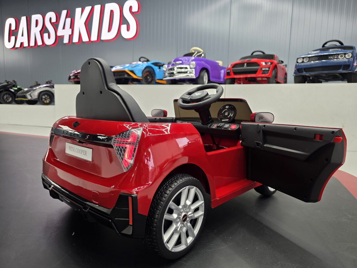 Børnebil Mini Cooper S 12 volt metallic rød