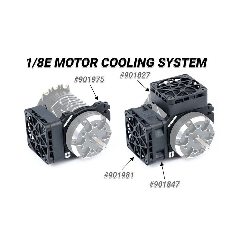 DISC.. Aluminium Fan Mount - 42mm Motor Diameter - up to 2x 40mm Fans