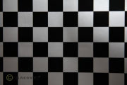 Oracover Fun 3 Silver-Black Checkered 2m