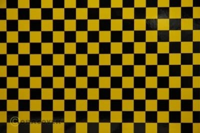 Oracover Fun 4 Yellow-Black Checkered 2m