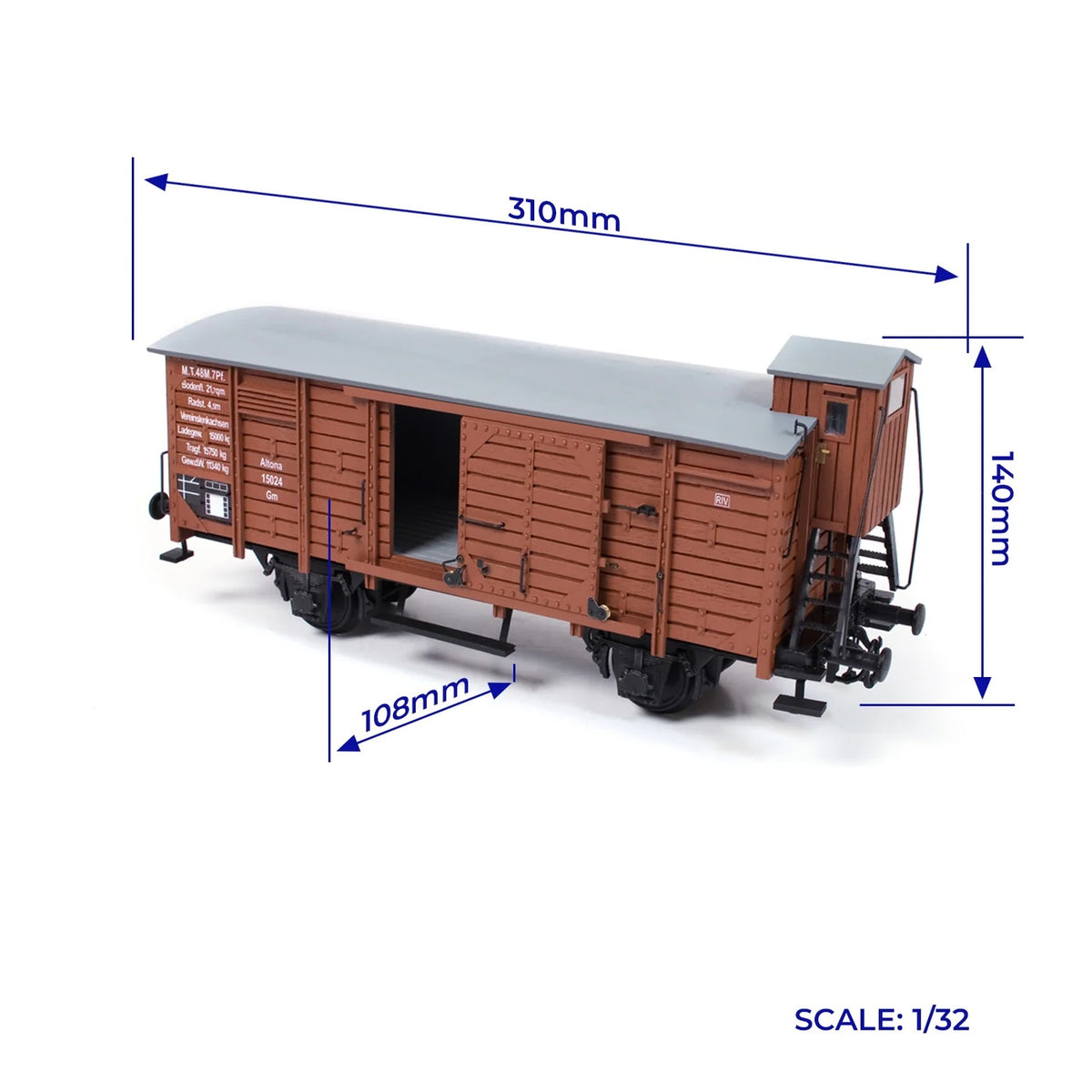 OcCre Freight Rail Wagon 1/32 310mm
