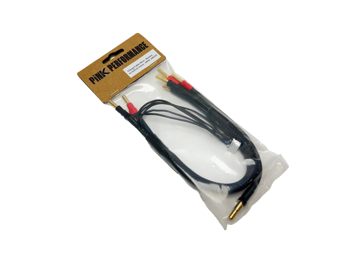 PINK PERFORMANCE PP0-1001S2 - Charge Cable 30cm Pink Performance - Banana to 2x2S 4-5mm