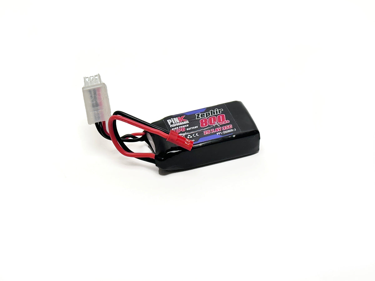 PINK PERFORMANCE PP1-2S0800-J - Pink Performance Zephir LiPo 2S 7.4V-800-35C JST 70x31x15mm 49g