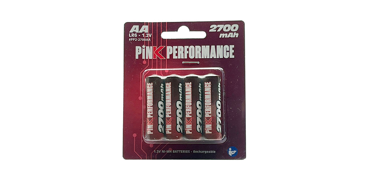 PINK PERFORMANCE PP2-2700AA - Pink Performance Batteries R6-AA Cells Ni-Mh 2700Mah 4 50x14mm 120g