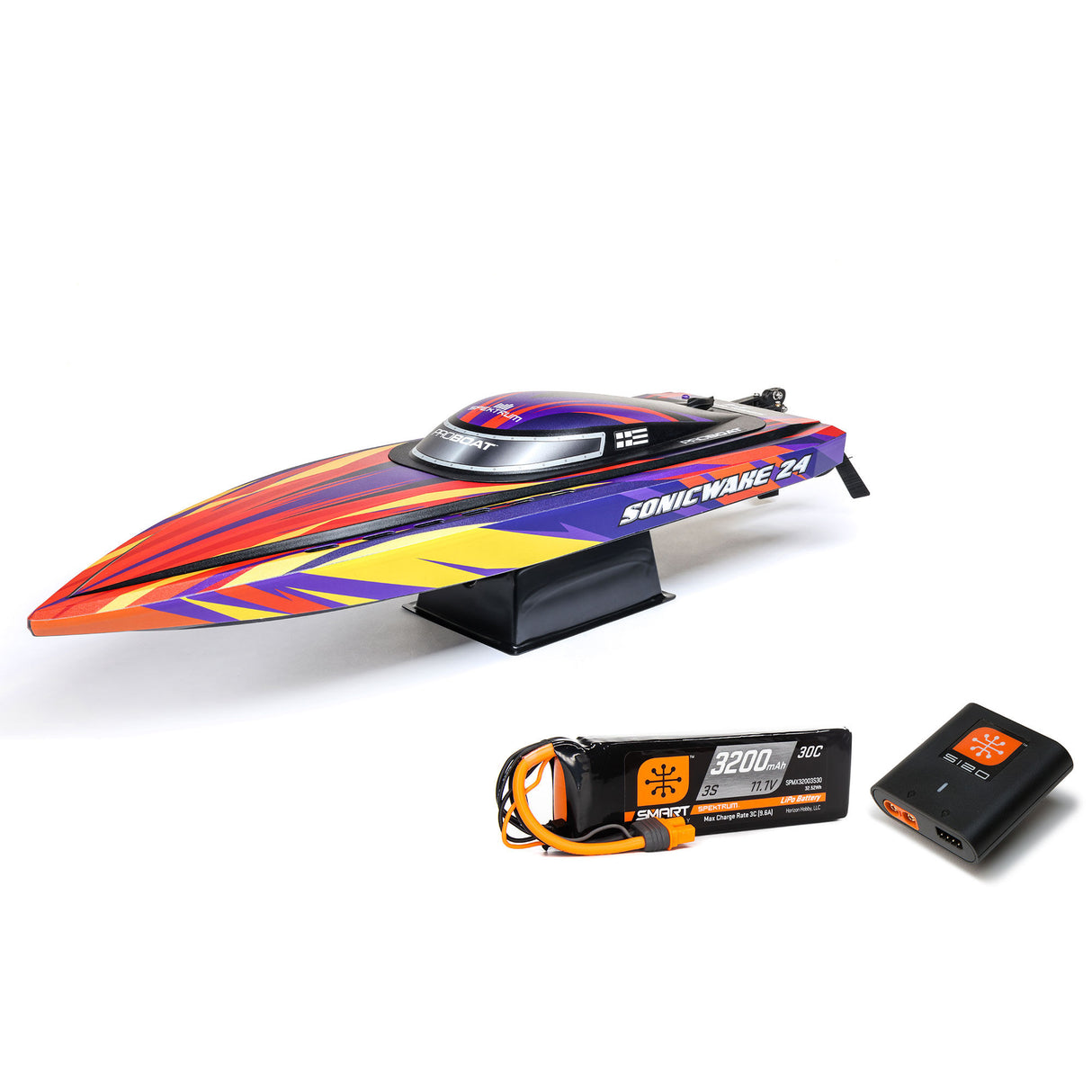 Sonicwake 24" Self-Righting Brushless Deep-V RTR (Battery & Charger Included), Red