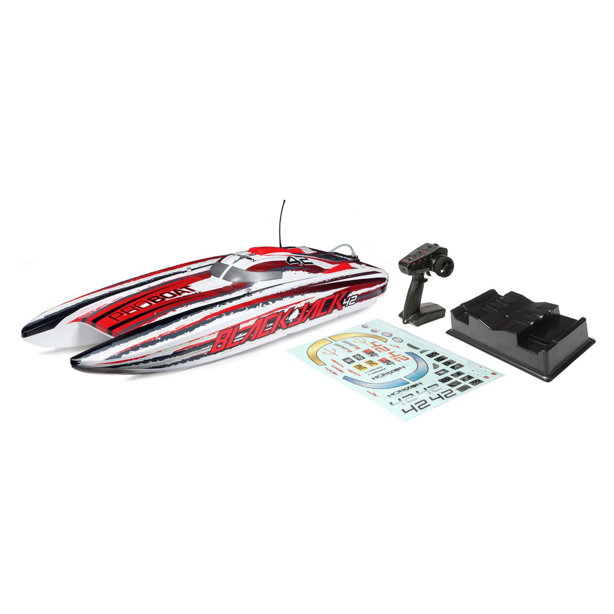 Blackjack 42-inch Brushless 8S Cat,WHT/RED:RTR