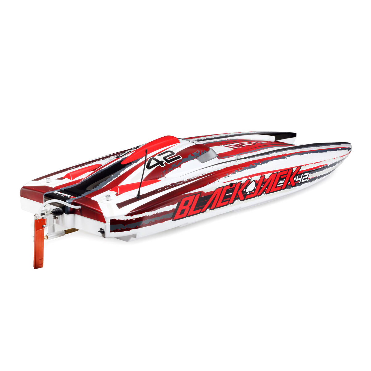 Blackjack 42-inch Brushless 8S Cat,WHT/RED:RTR