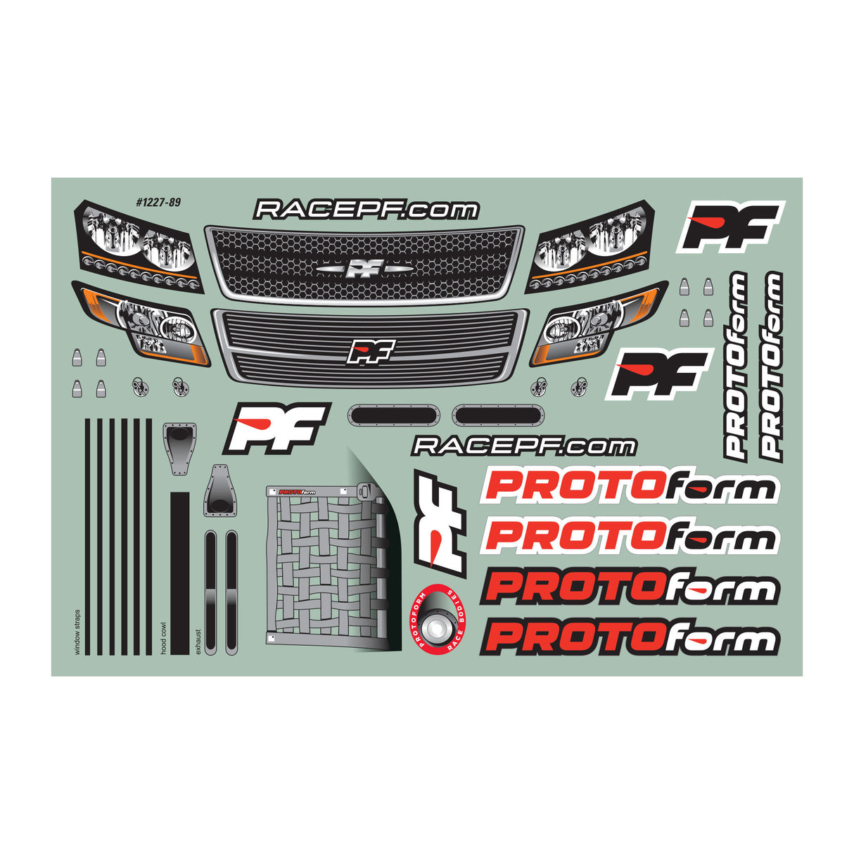 ORT Oval Race Truck Body, Clear