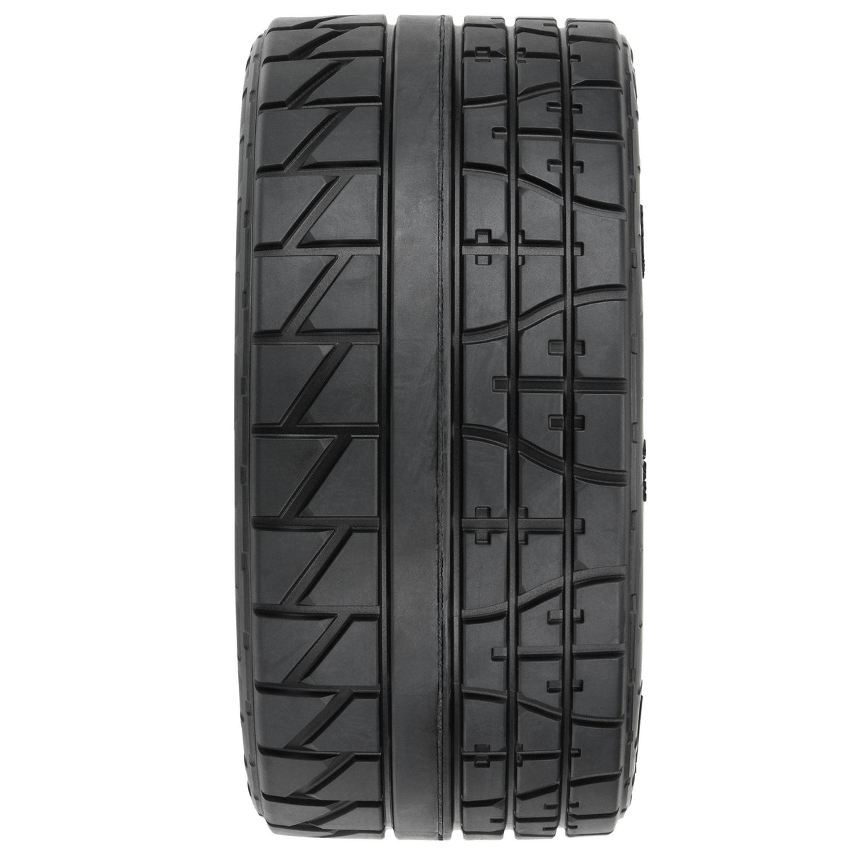 Menace HP 5.7 inches Street BELTED Tires Mounted on Raid Black 8x48 Removable 24mm Hex Wheels (2) for X-MAXX, KRATON 8S & Other Large Vehicles Front or Rear