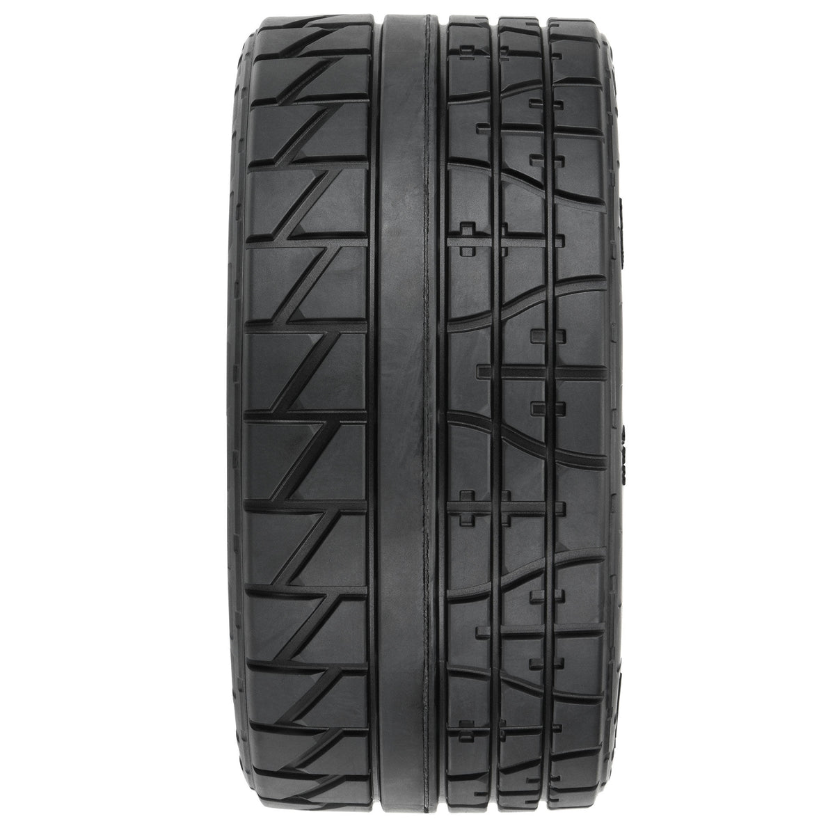Menace HP 5.7 inches Street BELTED Tires Mounted on Raid Black 8x48 Removable 24mm Hex Wheels (2) for X-MAXX, KRATON 8S & Other Large Vehicles Front or Rear