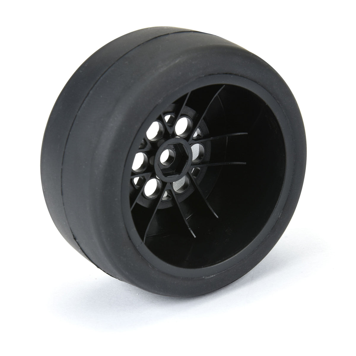 1/16 Reaction Rr Tires MTD 7mm Blk/Sil:MiniDrag(2)