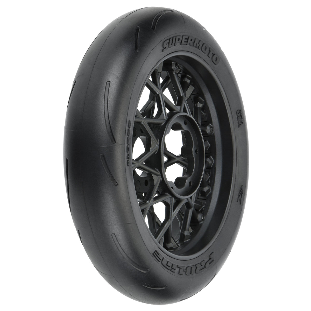 1/4 Supermoto Tire Front MTD Black Wheel: PM-MX/SM