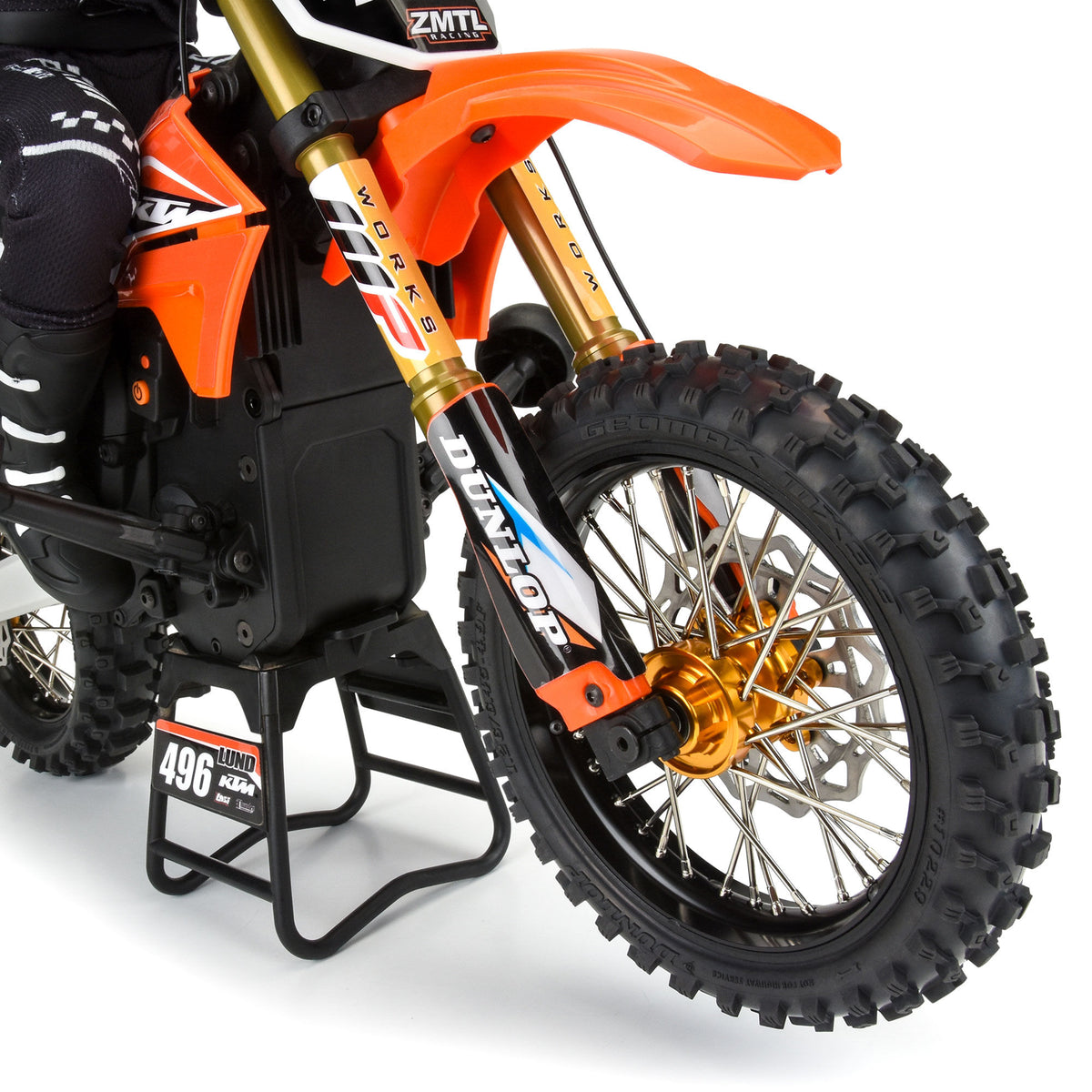 Dunlop Geomax MX33 V2 Bead CR4 Front Tire MTD on Sleeve for Pro-Spec Aluminum Wheel