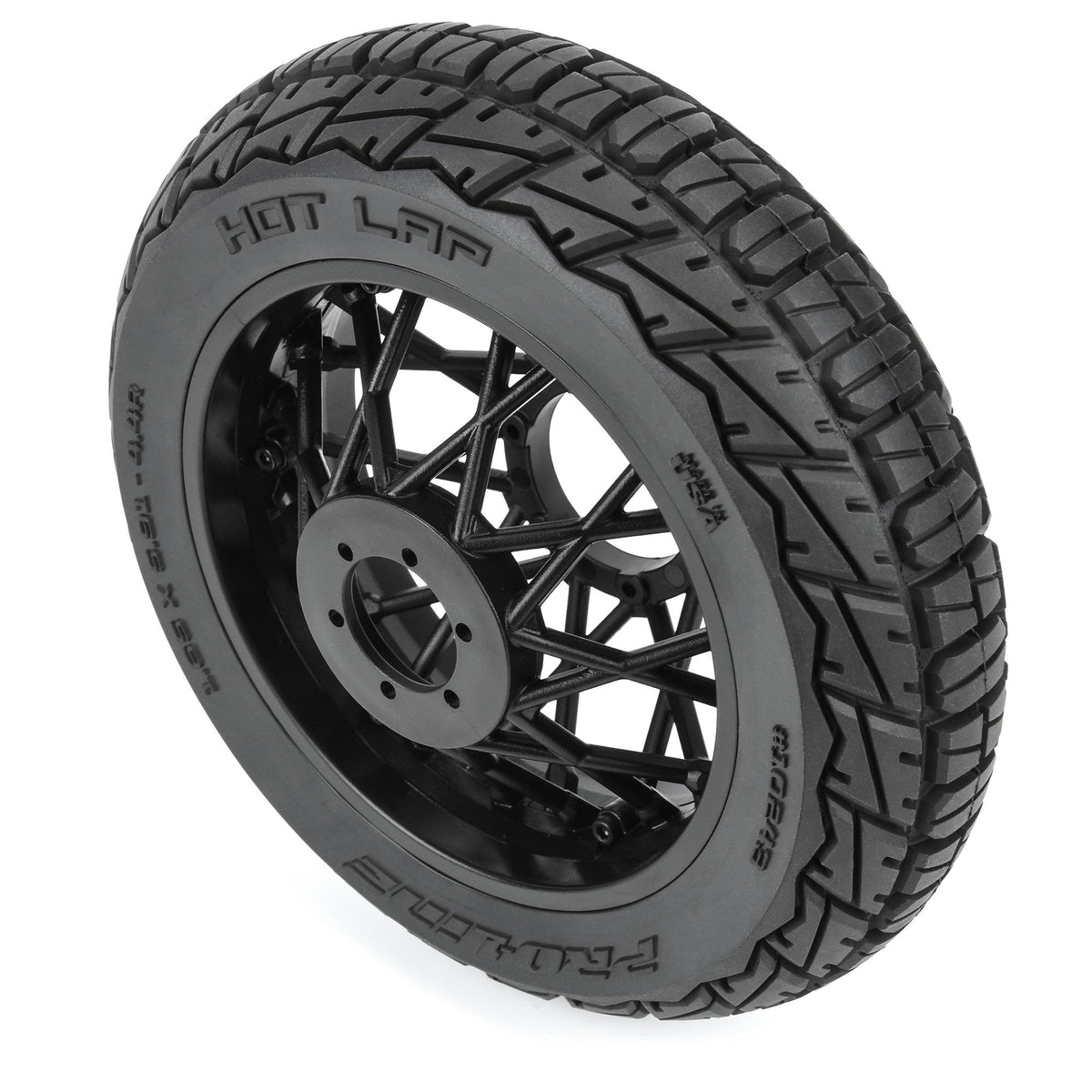 Hot Lap S3 Motorcycle Rear Tire Mounted on Black Supermoto Wheel for Promoto-MX Rear