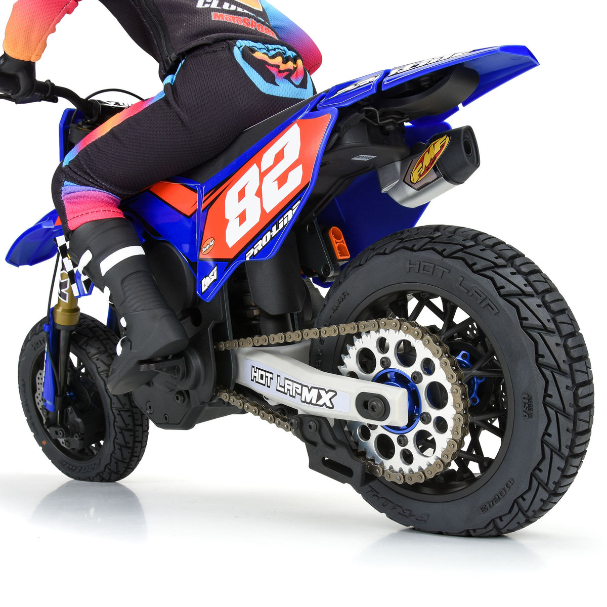 Hot Lap S3 Motorcycle Rear Tire Mounted on Black Supermoto Wheel for Promoto-MX Rear