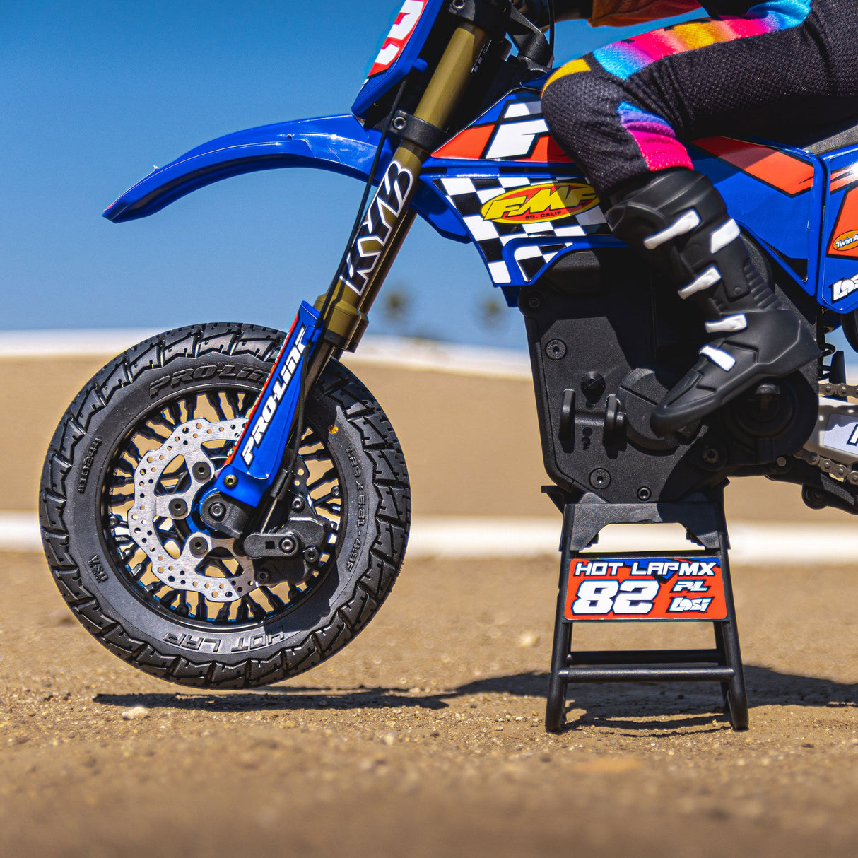 Hot Lap S3 Motorcycle Front Tire Mounted on Black Supermoto Wheel for Promoto-MX Front