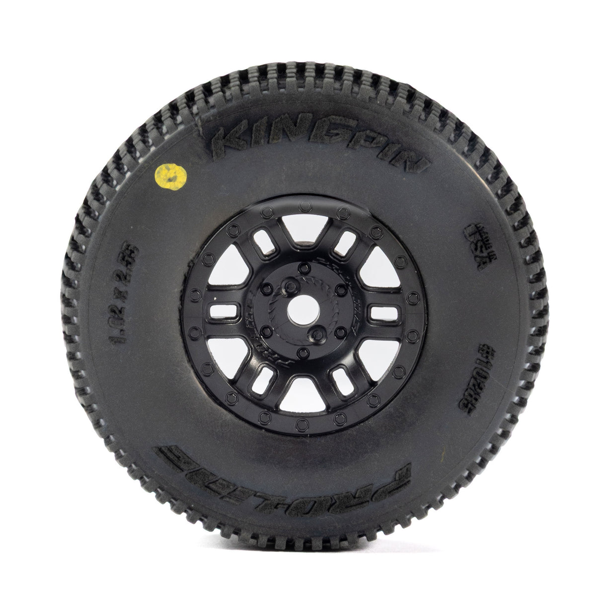 King-Pin F/R Tires Mounted 12mm Hex Black Split Six (4) for ARRMA MOJAVE GROM