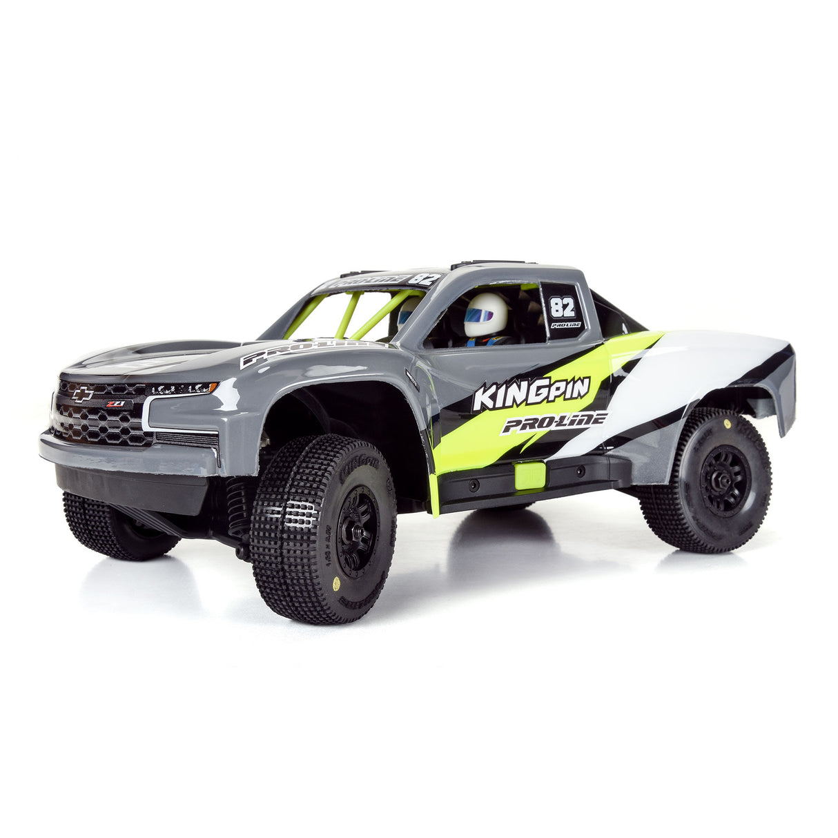 King-Pin F/R Tires Mounted 12mm Hex Black Split Six (4) for ARRMA MOJAVE GROM